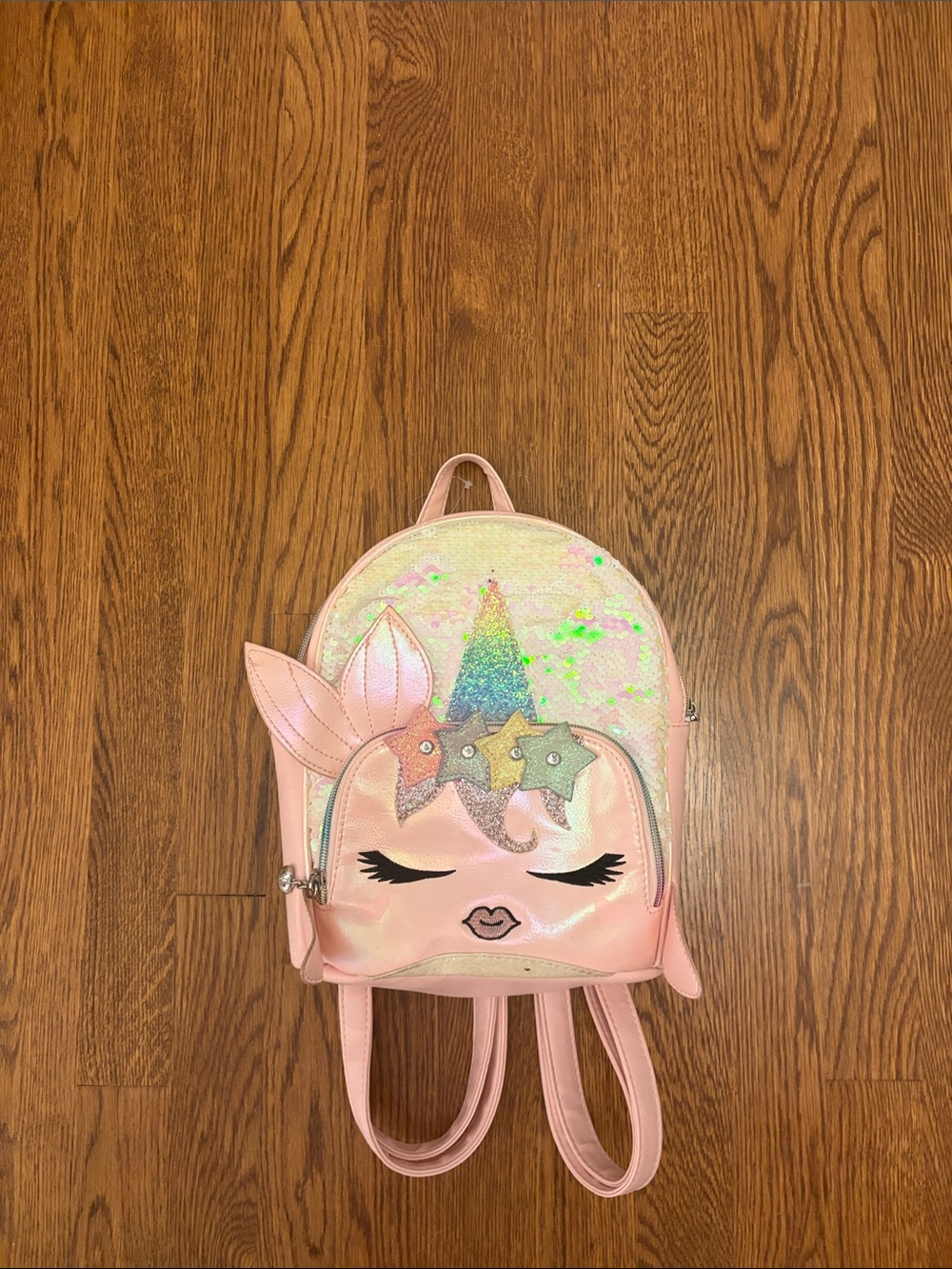 Kids Pink Unicorn Sequin Mini Backpack
